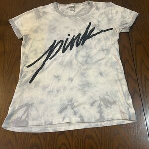 Victoria’s Secret Pink tie dye short sleeve ringer tee shirt medium